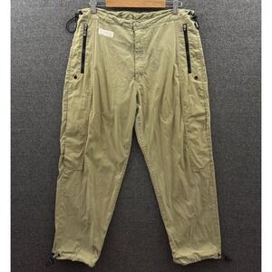 Vintage Levis Silvertab Pants Mens Large Pale Green Cargo Zip Pocket 90s Baggy *